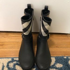 Burberry rain boots